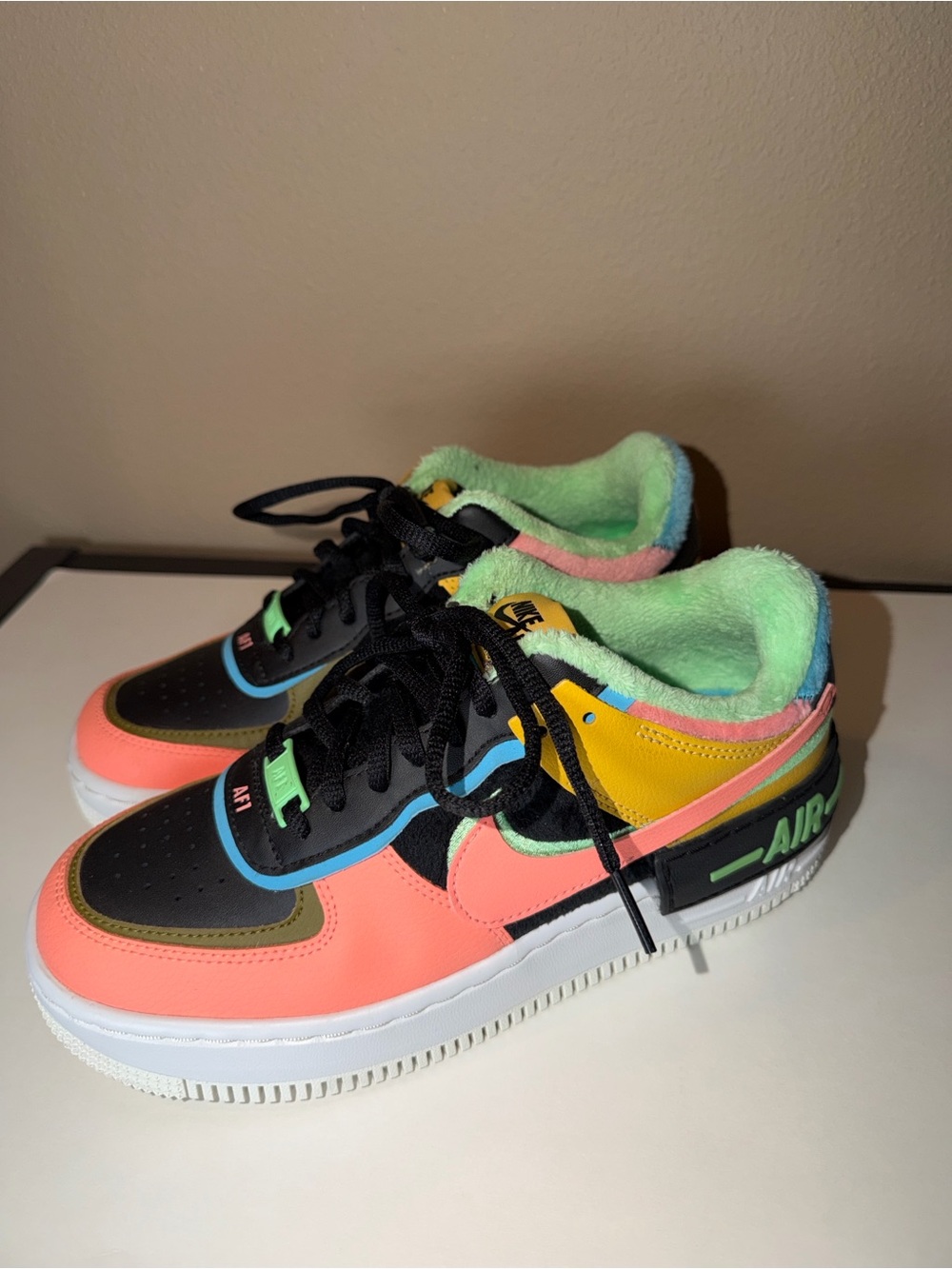 Nike Air Force 1 Shadow SE Solar Flare Atomic Pink Womens Sneaker Size 7 Multi - Picture 11 of 14